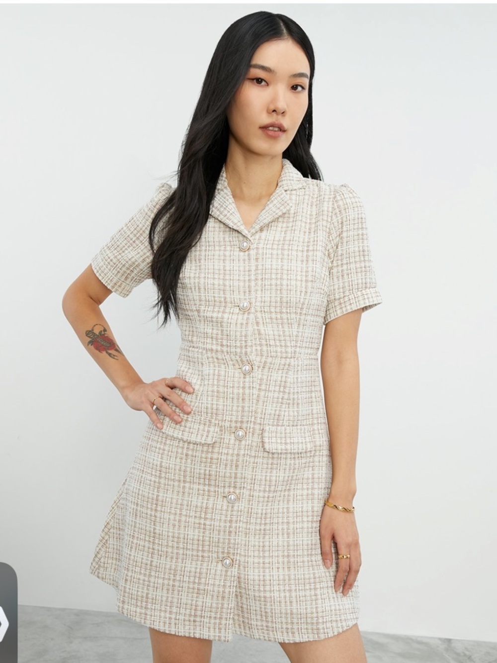 Pomelo Pocket Detailed Mini Dress - Beige
Size small - Picture 2 of 13